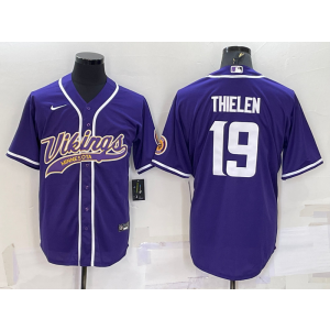 Nike Vikings 19 Adam Thielen Purple White Vapor Baseball Limited Men Jersey Nike Vikings 19 Adam Thielen Purple White Vapor Baseball Limited Men Jersey
