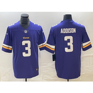 Nike Vikings 3 Addison Purple Vapor Untouchable Limited Men Jersey