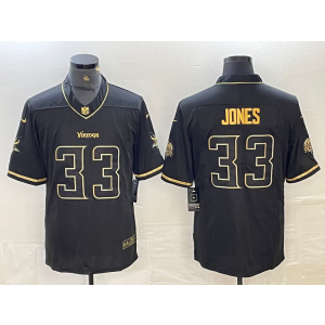 Nike Vikings 33 Aaron Jones Black Gold Vapor Limited Men Jersey Nike Vikings 33 Aaron Jones Black Gold Vapor Limited Men Jersey