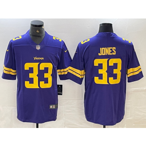 Nike Vikings 33 Aaron Jones Purple Gold Color Rush Limited Men Jersey Nike Vikings 33 Aaron Jones Purple Gold Color Rush Limited Men Jersey