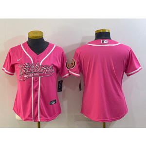 Nike Vikings Blank Pink Vapor Baseball Limited Women Jersey Nike Vikings Blank Pink Vapor Baseball Limited Women Jersey