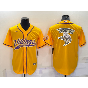 Nike Vikings Blank Yellow Vapor Baseball Logo Limited Men Jersey Nike Vikings Blank Yellow Vapor Baseball Logo Limited Men Jersey