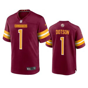 Nike Washington Commanders 1 Jahan Dotson Burgundy 2022 NFL Draft Vapor Untouchable Limited Men Jersey