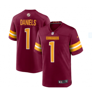Nike Washington Commanders 1 Jayden Daniels Burgundy Vapor Limited Men Jersey