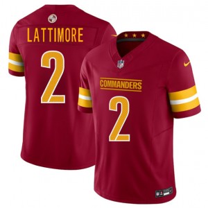 Nike Washington Commanders 2 Marshon Lattimore Burgundy F.U.S.E. Vapor Limited Men Jersey