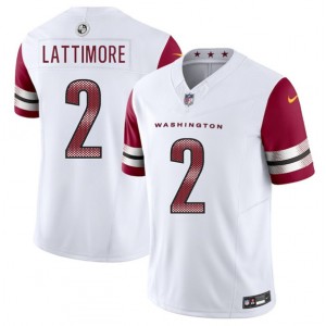 Nike Washington Commanders 2 Marshon Lattimore White F.U.S.E. Vapor Limited Men Jersey