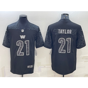 Nike Washington Commanders 21 Sean Taylor Black Reflective Vapor Limited Men Jersey