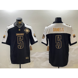 Nike Washington Commanders 5 Jayden Daniels Black Thanksgiving F.U.S.E Vapor Limited Men Jersey