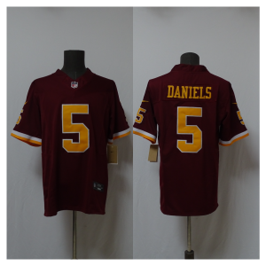 Nike Washington Commanders 5 Jayden Daniels Red F.U.S.E. Vapor Limited Men Jersey 1