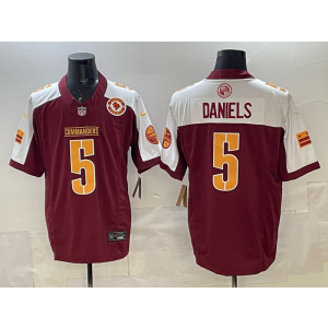 Nike Washington Commanders 5 Jayden Daniels Thanksgiving Day F.U.S.E. Vapor Limited Men Jersey