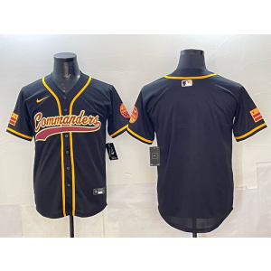 Nike Washington Commanders Blank Black Gold Baseball Vapor Limited Men Jersey