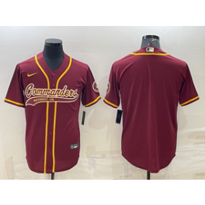 Nike Washington Commanders Blank Burgundy With Patch Vapor Baseball Limited Men Jersey