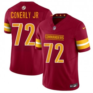 Nike Washington Commanders Josh Conerly Jr Burgundy 2025 Draft F.U.S.E. Vapor Limited Men Jersey