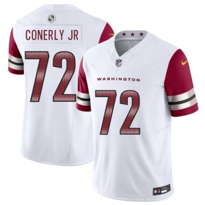Nike Washington Commanders Josh Conerly Jr White 2025 Draft F.U.S.E. Vapor Limited Men Jersey