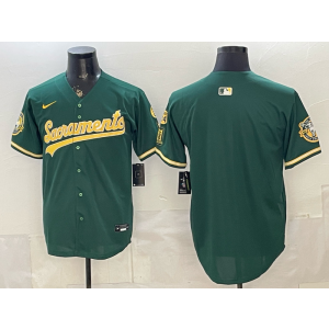 Oakland Athletics Blank Alternate Green Cool Base Men Jersey
