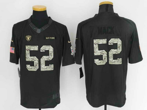 Oakland Raiders #52 Khalil Mack Anthracite Salute To Service Limited Jersey Oakland Raiders #52 Khalil Mack Anthracite Salute To Service Limited Jersey
