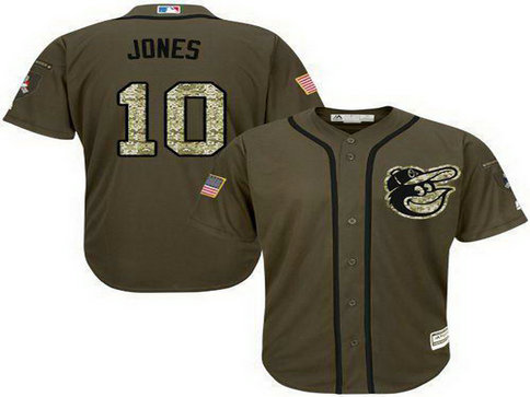 Orioles #10 Adam Jones Green Salute To Service Stitched Baseball Jersey Orioles #10 Adam Jones Green Salute To Service Stitched Baseball Jersey