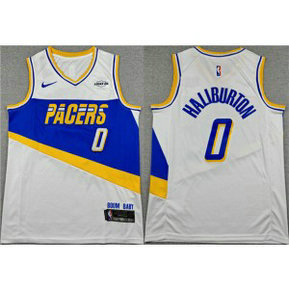 Pacers 0 Tyrese Haliburton White 2025 26 City Edition Men Jersey