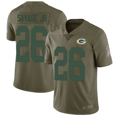 Packers #26 Darnell Savage Jr. Olive Men's Stitched Football Limited 2017 Salute To Service Jersey Packers #26 Darnell Savage Jr. Olive Men's Stitched Football Limited 2017 Salute To Service Jersey