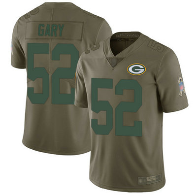 Packers #52 Rashan Gary Olive Men's Stitched Football Limited 2017 Salute To Service Jersey Packers #52 Rashan Gary Olive Men's Stitched Football Limited 2017 Salute To Service Jersey