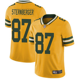 Packers #87 Jace Sternberger Yellow Men's Stitched Football Limited Rush Jersey Packers #87 Jace Sternberger Yellow Men's Stitched Football Limited Rush Jersey