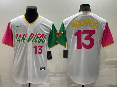 Padres 13 Manny Machado White Nike 2022 City Connect Cool Base Jersey Padres 13 Manny Machado White Nike 2022 City Connect Cool Base Jersey