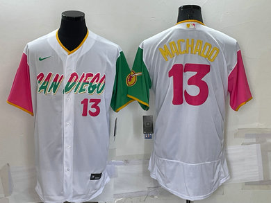 Padres 13 Manny Machado White Nike 2022 City Connect Flexbase Jersey Padres 13 Manny Machado White Nike 2022 City Connect Flexbase Jersey