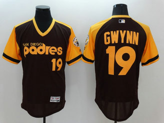 Padres 19 Tony Gwynn Brown Throwback Flexbase Jersey Padres 19 Tony Gwynn Brown Throwback Flexbase Jersey