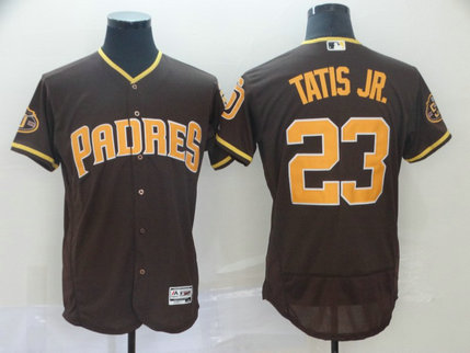 Padres 23 Fernando Tatis Jr. Brown 50th Anniversary FlexBase Jersey Padres 23 Fernando Tatis Jr. Brown 50th Anniversary FlexBase Jersey