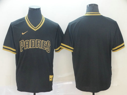 Padres Blank Black Gold Nike Cooperstown Collection Legend V Neck Jersey Padres Blank Black Gold Nike Cooperstown Collection Legend V Neck Jersey