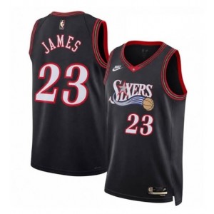 Philadelphia 76ers #23 LeBron James Black Jersey