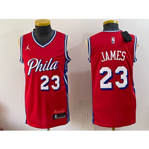 Philadelphia 76ers #23 LeBron James Red jerseys