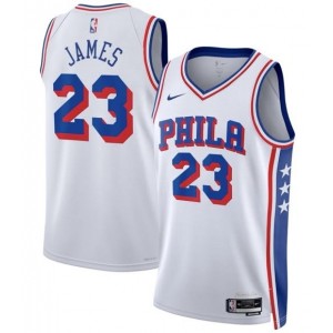 Philadelphia 76ers #23 LeBron James white jerseys