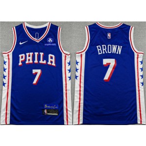 Philadelphia 76ers 7 Jaylen Brown Royal Men Jersey