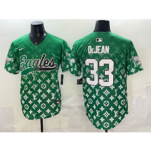 Philadelphia Eagles 33 Dejean Green Baseball Vapor Limited Men Jersey