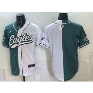 Philadelphia Eagles Blank Green White Split Baseball Vapor Limited Men Jersey Philadelphia Eagles Blank Green White Split Baseball Vapor Limited Men Jersey