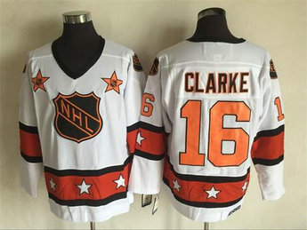 Philadelphia Flyers #16 Bobby Clarke White Orange All Star CCM Throwback Stitched NHL Jersey Philadelphia Flyers #16 Bobby Clarke White Orange All Star CCM Throwback Stitched NHL Jersey