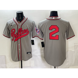 Philadelphia Phillies 2 Crawford Grey Throwback Men Jersey Philadelphia Phillies 2 Crawford Grey Throwback Men Jersey