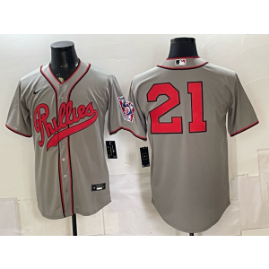 Philadelphia Phillies 21 Grey Throwback Men Jersey Philadelphia Phillies 21 Grey Throwback Men Jersey