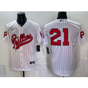 Philadelphia Phillies 21 Stubbs White Throwback Men Jersey Philadelphia Phillies 21 Stubbs White Throwback Men Jersey