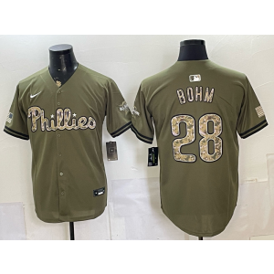 Philadelphia Phillies 28 Bohm Camo Salute to Service Men Jersey Philadelphia Phillies 28 Bohm Camo Salute to Service Men Jersey