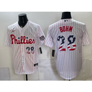 Philadelphia Phillies 28 Bohm White USA 250 Fourth of July Men Jersey