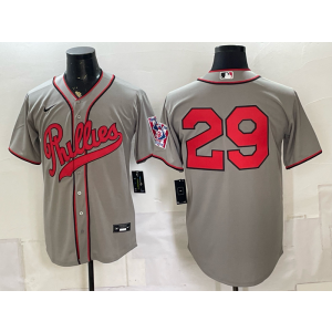 Philadelphia Phillies 29 Kruk Grey Throwback Men Jersey Philadelphia Phillies 29 Kruk Grey Throwback Men Jersey
