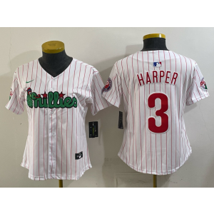 Philadelphia Phillies 3 Bryce Harper White Cool Base Youth Jersey