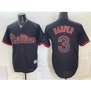Philadelphia Phillies 3 Harper Black Men Jersey Philadelphia Phillies 3 Harper Black Men Jersey