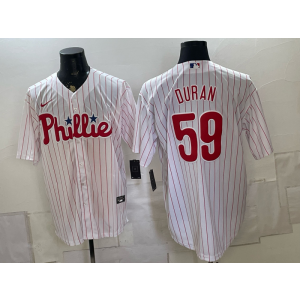 Philadelphia Phillies 59 Duran White Men Jersey Philadelphia Phillies 59 Duran White Men Jersey
