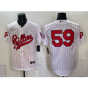 Philadelphia Phillies 59 Duran White Throwback Men Jersey Philadelphia Phillies 59 Duran White Throwback Men Jersey