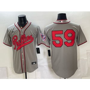 Philadelphia Phillies 59 Jhoan Duran Gray 2026 Field of Dreams Stadium Men Jersey