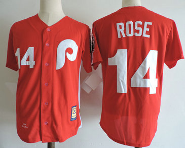 Phillies 14 Pete Rose Red Cooperstown Collection Jersey Phillies 14 Pete Rose Red Cooperstown Collection Jersey