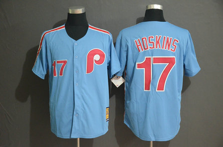 Phillies 17 Rhys Hoskins Blue Cooperstown Collection Jersey Phillies 17 Rhys Hoskins Blue Cooperstown Collection Jersey